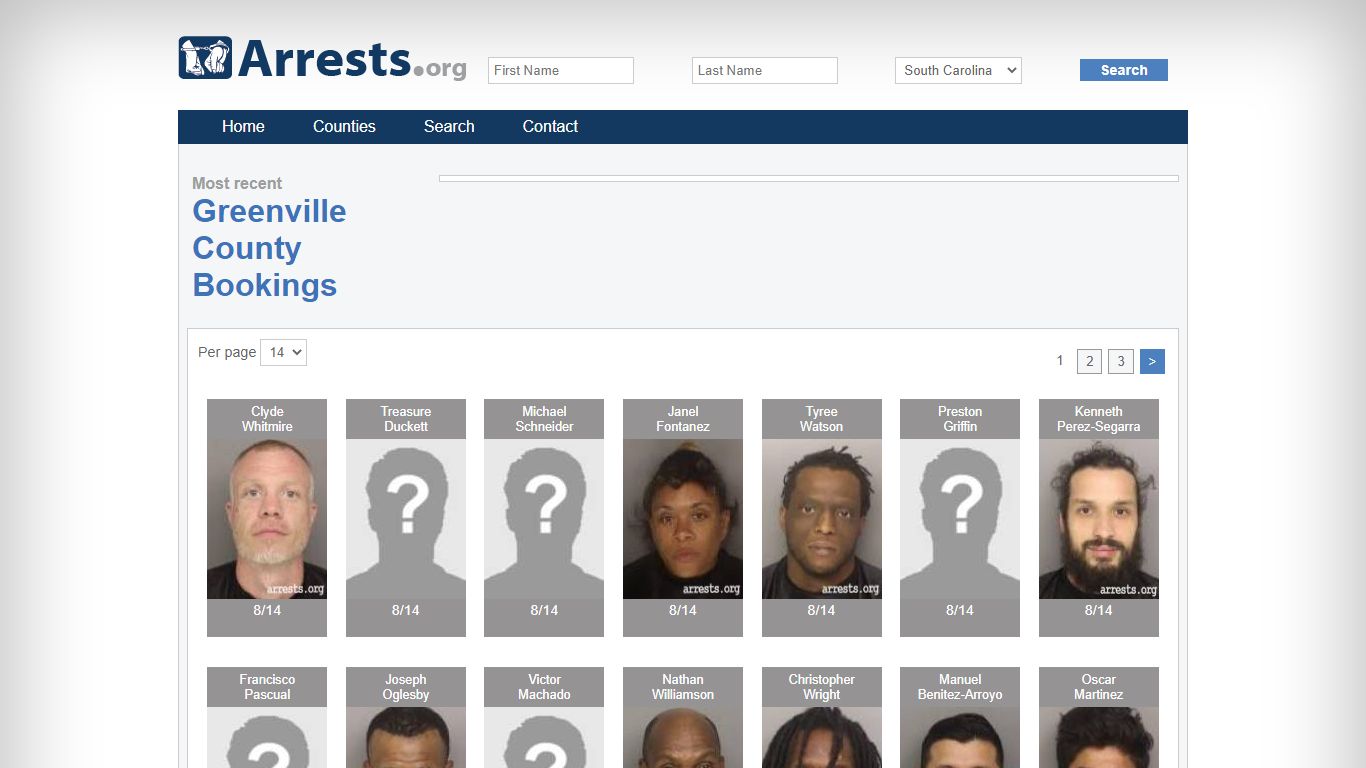 Greenville County Arrests and Inmate Search